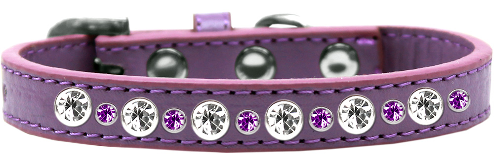 Posh Jeweled Dog Collar Lavender Size 12